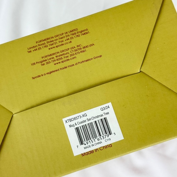 NWT Spode Christmas Tree Mug and Coaster Set Boxed Gift Dishwasher Microwave - Picture 7 of 9